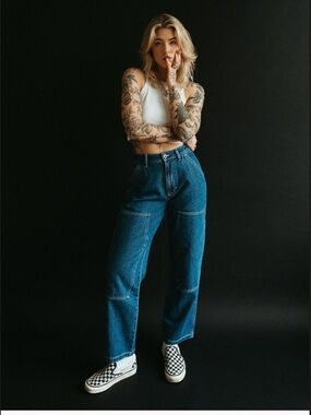 Women’s P&Co Carpenter Jeans High-Waist Relaxed Straight-Leg